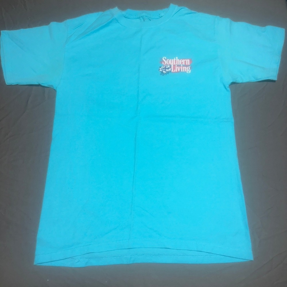 Southern Living South Is A Lifestyle Shirt Mens Small Blue Magnolia Flower Tee - Picture 2 of 7